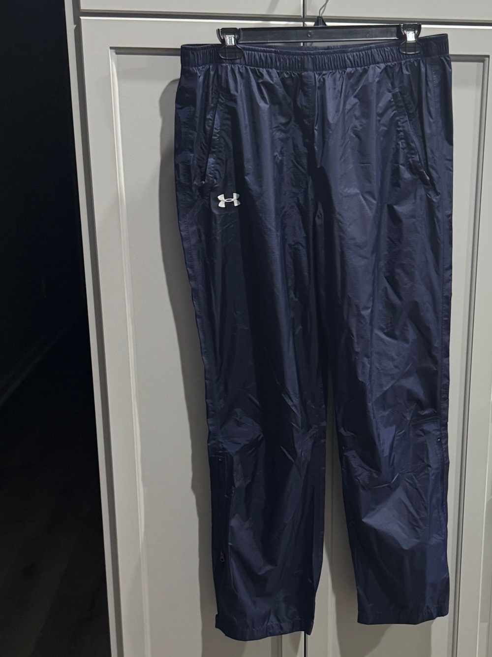Under Armour Men's Navy Blue Water Repellent Rain Windbreaker pants